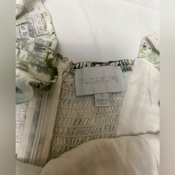 Francine Toile Print Cropped Jumpsuit by Sugarlips - Picture 5 of 5